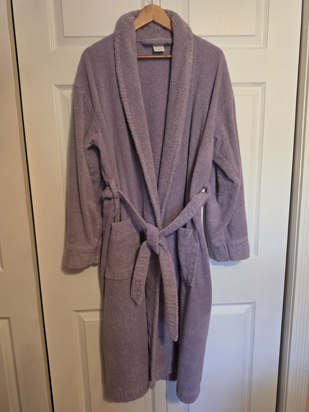Sonoma Lavender Egyptian Cotton Plush Shawl Collar Bathrobe